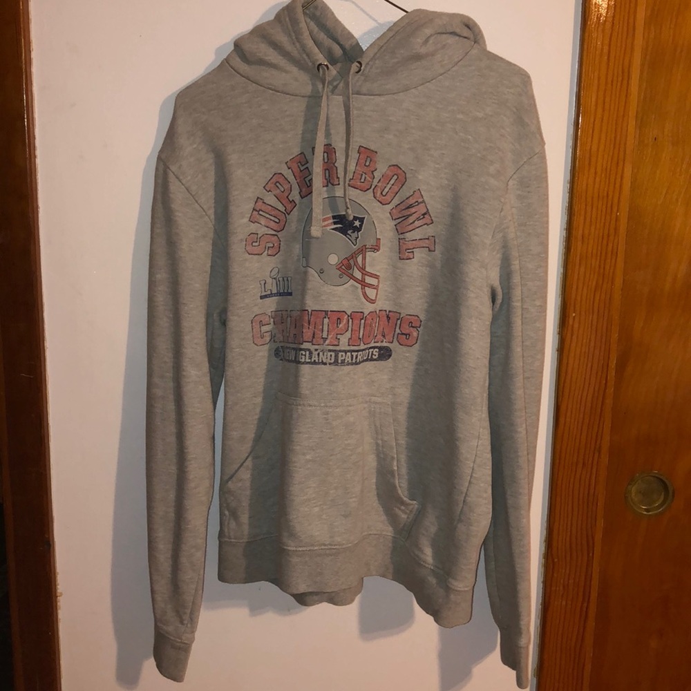 Grey patriots hoodie